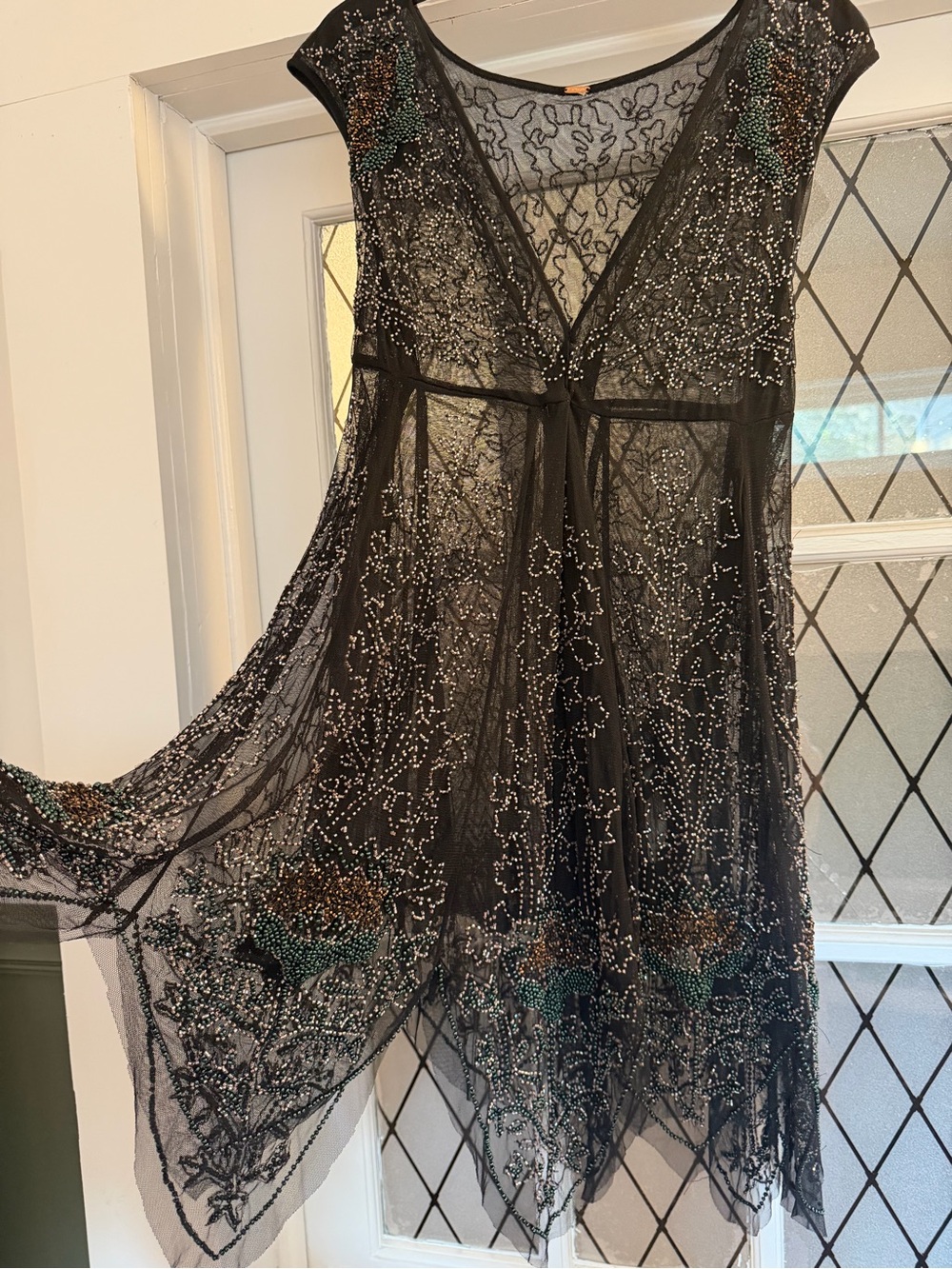 Free people beaded sheer dress